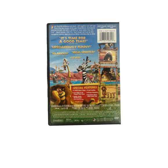 Madagascar Escape 2 Africa DVD Widescreen DreamWorks Animated Movie - Picture 3 of 4